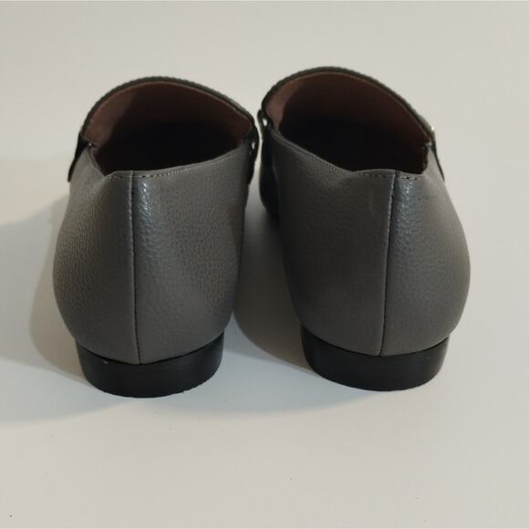 E Linea Paolo Stone Grey Gold Links Mabel-L Pointed Toe Slip On Loafer Shoes 4 - Picture 8 of 12